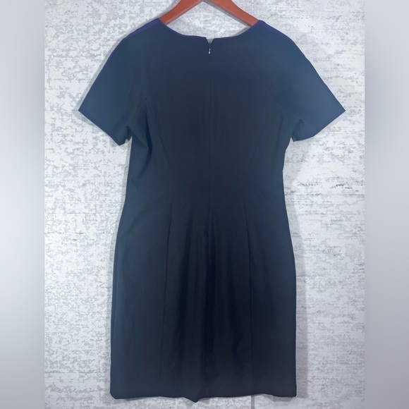 MARC NEW YORK Andrew Marc Black Sheath Dress w/ Front & Back Zippers Size 8 - Picture 9 of 13